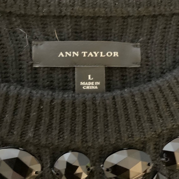 Ann Taylor Women's Black Midnight Flake Sweater - Picture 8 of 9